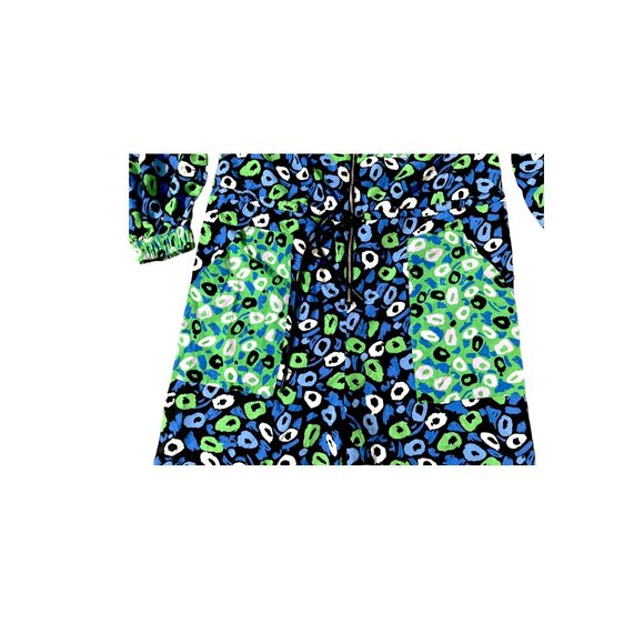 DVF x Target Jazz Dots Women's Nylon Jumpsuit Blue/Green/White Print XXS NWT - Picture 2 of 7